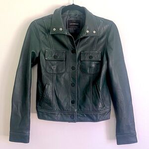 Lucky Brand Green Leather Jacket XS